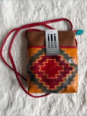 Multi-Color Leather Crossbody Bag nwt